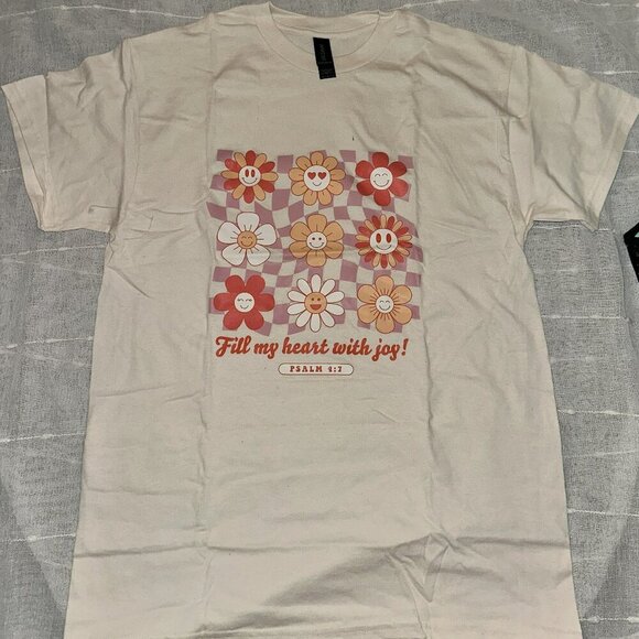 Psalm 4:7 Fill My Heart with JOY! Size Medium Gildan by Eternal Light Co NWT - Picture 1 of 5